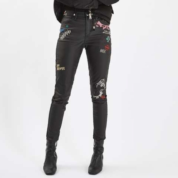 Topshop Moto Jamie High Waist Ankle Grazer/Jeans - Picture 2 of 8